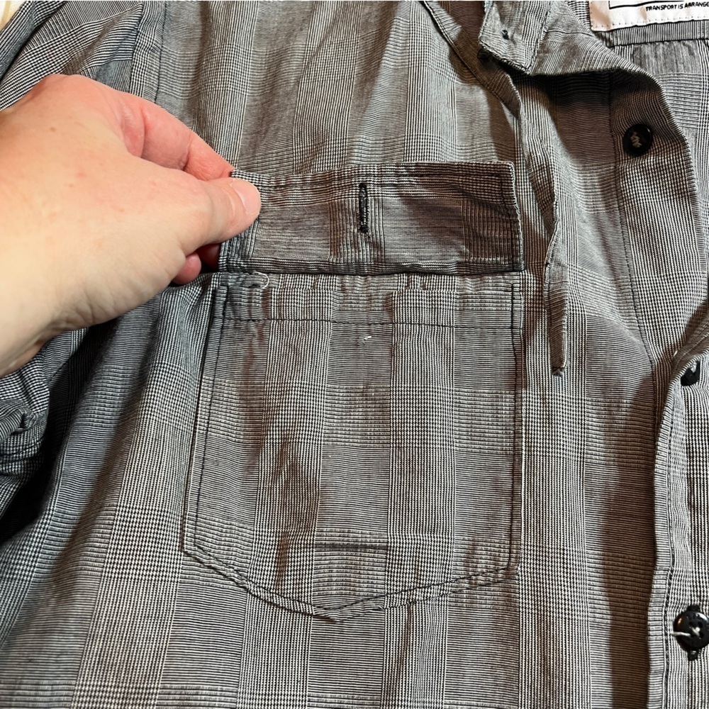 Ezekiel Hooded Button Up Men's Size L Outdoor California 100% Cotton Charcoal - Picture 9 of 15